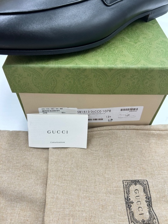 Men’s Gucci JORDAAN horse bit loafers. Size 13.5 fits 14 US. Made in Italy. main image 8